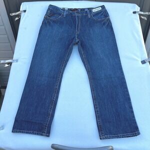 Ariat Work Mens M4 Relaxed‎ Boot Cut Flame Resistant Jeans 40x30 Blue Cotton